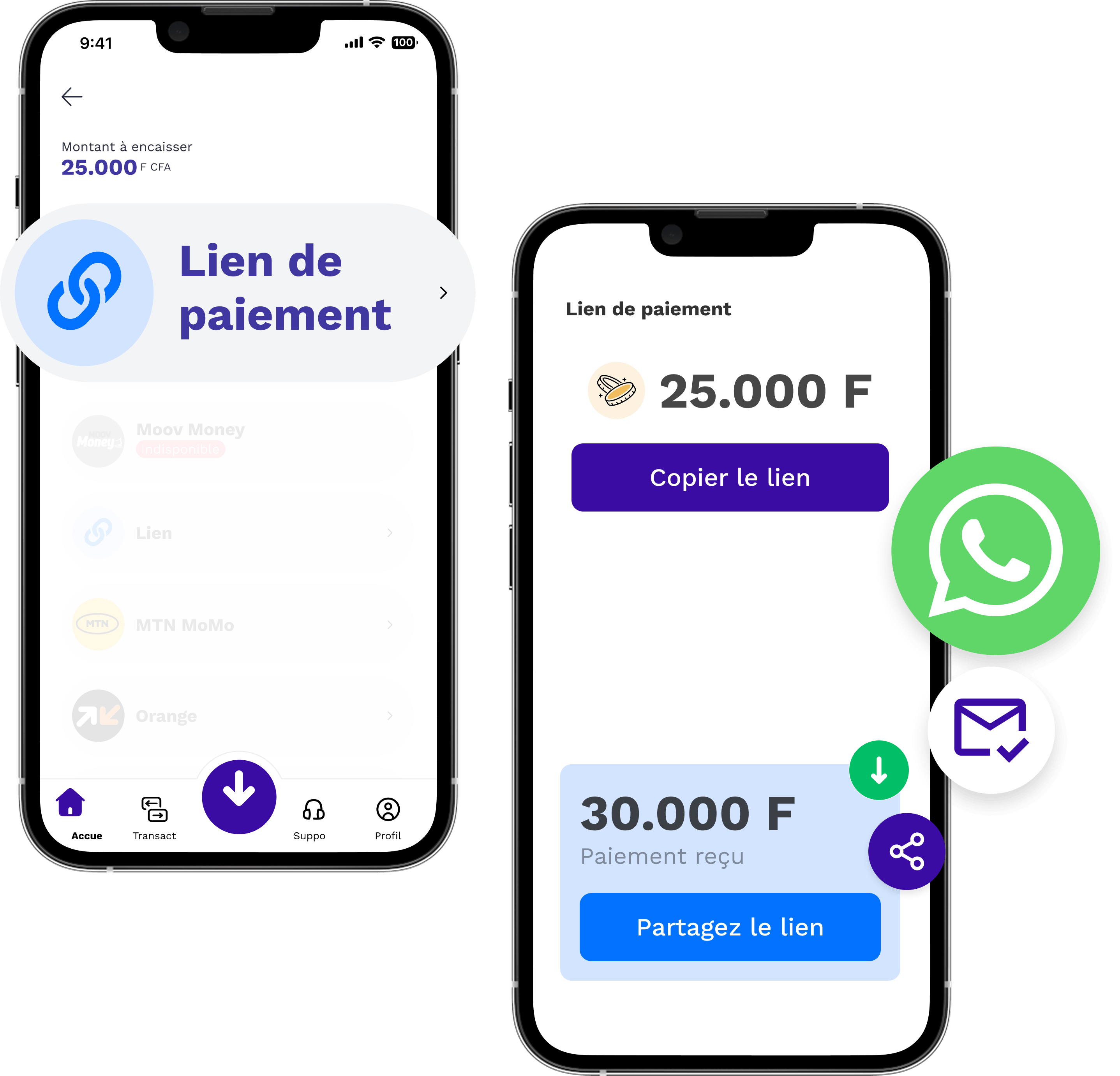 Tableau de bord Jèko sur mobile